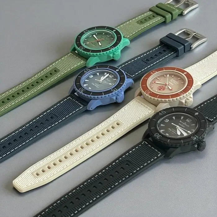 The Blancpain x Swatch Scuba Fifty Fathoms Special-Edition Strap