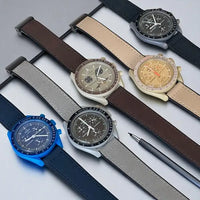 Luxury Leather Straps for Omega x Swatch