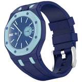 Two-tone rubber strap for Royal Pop Làn Ba - Deep Blue / Sky Blue
