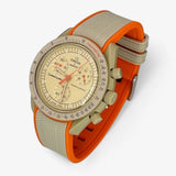 Two-tone premium rubber MoonSwatch strap for the Omega x Swatch