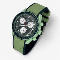 Two-tone premium rubber MoonSwatch strap for the Omega x Swatch