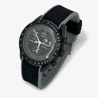 Two-tone premium rubber MoonSwatch strap for the Omega x Swatch