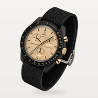 Bracelet toile tissée noire pour Omega x Swatch MoonSwatch Mission to the Moon 1969