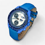 Plain genuine leather MoonSwatch strap for the Omega x Swatch