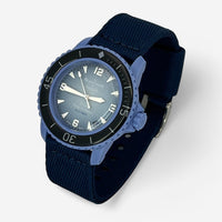 Woven NATO Blancpain x Swatch strap for the Scuba Fifty Fathoms