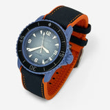 Rubber and nylon Blancpain x Swatch strap for the Scuba Fifty Fathoms
