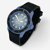 Checkered rubber Blancpain x Swatch strap for the Scuba Fifty Fathoms