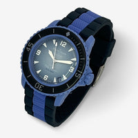 Designer rubber Blancpain x Swatch strap for the Scuba Fifty Fathoms