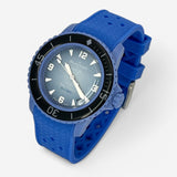 Checkered rubber Blancpain x Swatch strap for the Scuba Fifty Fathoms