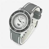Two-band rubber Blancpain x Swatch strap for the Scuba Fifty Fathoms