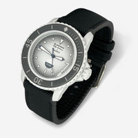 Rubber and nylon Blancpain x Swatch strap for the Scuba Fifty Fathoms