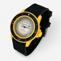 Checkered rubber Blancpain x Swatch strap for the Scuba Fifty Fathoms
