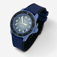 Two-tone rubber Blancpain x Swatch strap for the Scuba Fifty Fathoms