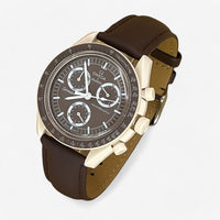 Plain genuine leather MoonSwatch strap for the Omega x Swatch