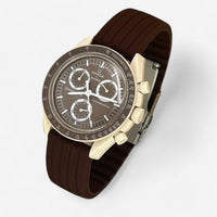 Ribbed rubber MoonSwatch strap for the Omega x Swatch