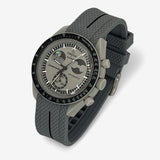Single-pass premium rubber MoonSwatch strap for the Omega x Swatch