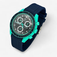 Textured premium rubber MoonSwatch strap for the Omega x Swatch