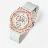 Grooved quick-release rubber MoonSwatch strap for the Omega x Swatch