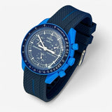Single-pass premium rubber MoonSwatch strap for the Omega x Swatch