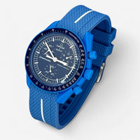 Single-pass premium rubber MoonSwatch strap for the Omega x Swatch