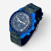 Military rubber MoonSwatch strap for the Omega x Swatch