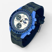 Military rubber MoonSwatch strap for the Omega x Swatch
