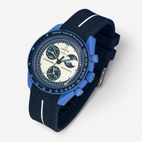 Single-pass premium rubber MoonSwatch strap for the Omega x Swatch