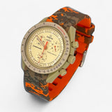 Military rubber MoonSwatch strap for the Omega x Swatch