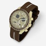Single-pass premium rubber MoonSwatch strap for the Omega x Swatch