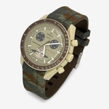 Military rubber MoonSwatch strap for the Omega x Swatch