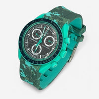Military rubber MoonSwatch strap for the Omega x Swatch