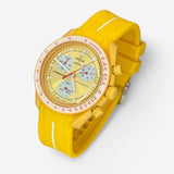 Single-pass premium rubber MoonSwatch strap for the Omega x Swatch