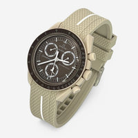 Single-pass premium rubber MoonSwatch strap for the Omega x Swatch