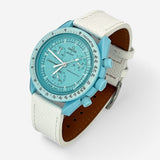 Textured genuine leather MoonSwatch strap for the Omega x Swatch