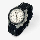 Premium perforated rubber MoonSwatch strap for the Omega x Swatch