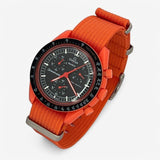 MoonSwatch strap for the Mission on Earth Lava