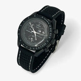 Premium perforated rubber MoonSwatch strap for the Omega x Swatch