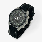 Premium perforated rubber MoonSwatch strap for the Omega x Swatch