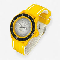 Two-band rubber Blancpain x Swatch strap for the Scuba Fifty Fathoms