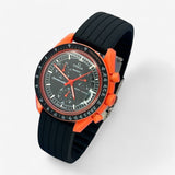 Ribbed rubber MoonSwatch strap for the Omega x Swatch