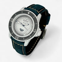 Light genuine leather Blancpain x Swatch strap for the Scuba Fifty Fathoms