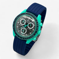 Ribbed rubber MoonSwatch strap for the Omega x Swatch
