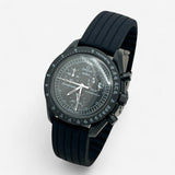 Ribbed rubber MoonSwatch strap for the Omega x Swatch