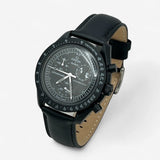 Plain genuine leather MoonSwatch strap for the Omega x Swatch