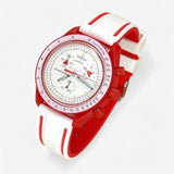 Two-band rubber MoonSwatch strap for the Omega x Swatch