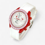Plain premium rubber MoonSwatch strap for the Omega x Swatch