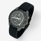 Ribbed rubber MoonSwatch strap for the Omega x Swatch
