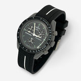 Single-pass premium rubber MoonSwatch strap for the Omega x Swatch