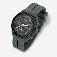 Single-pass premium rubber MoonSwatch strap for the Omega x Swatch