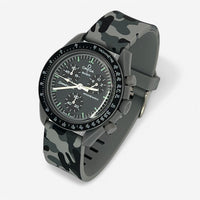 Military rubber MoonSwatch strap for the Omega x Swatch